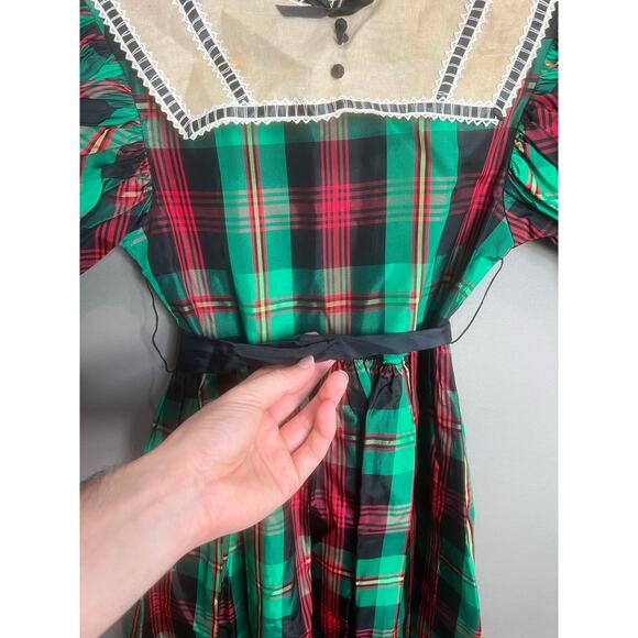 Pleasant Company Sz 7 Addy's Plaid Christmas Dress American Girl Preppy Festive - Picture 8 of 14